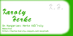 karoly herke business card